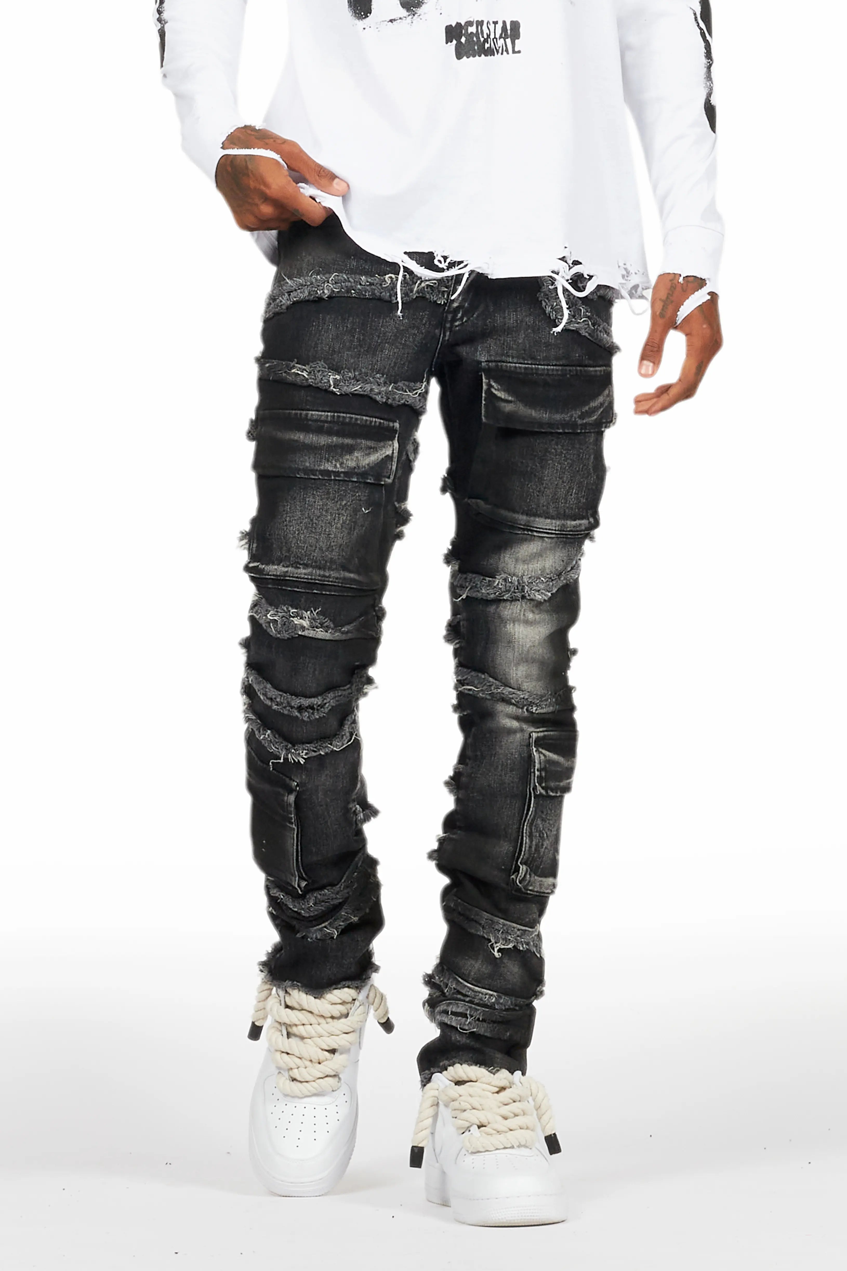 Statement JacketsYves Grey Skinny Cargo Jean