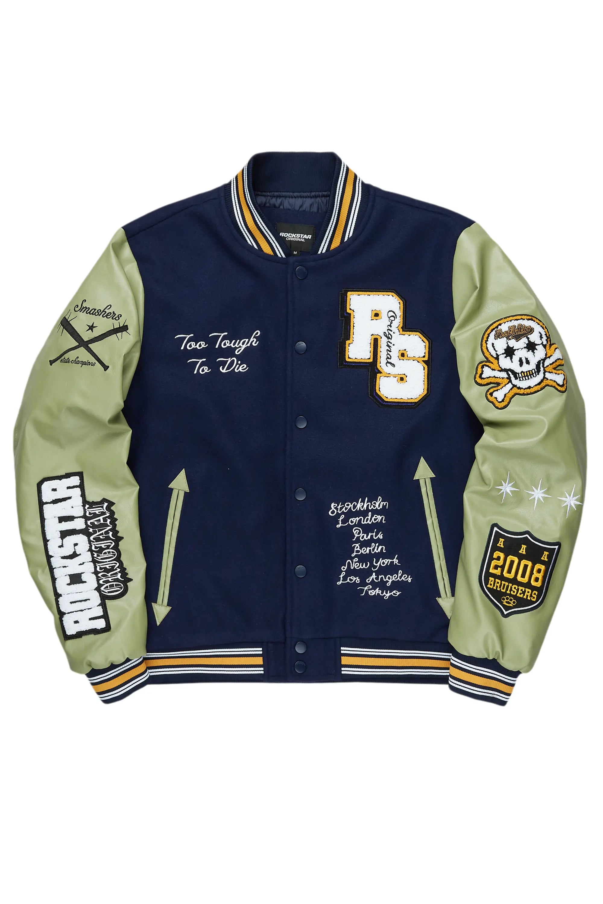 Collaborative JacketsShexter Navy Varsity Jacket