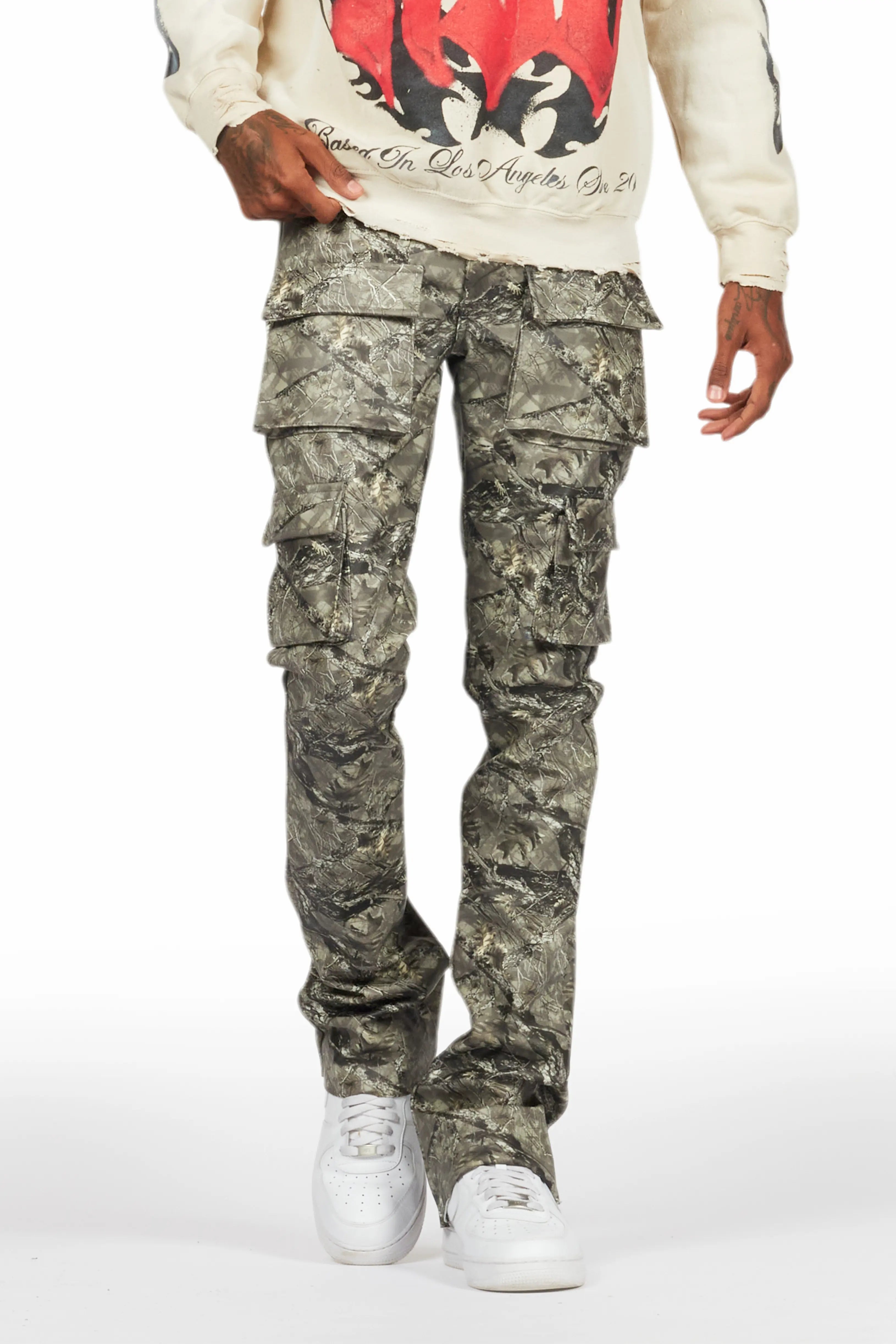 Artist JacketsKhaza Tree Camo PU Leather Jean