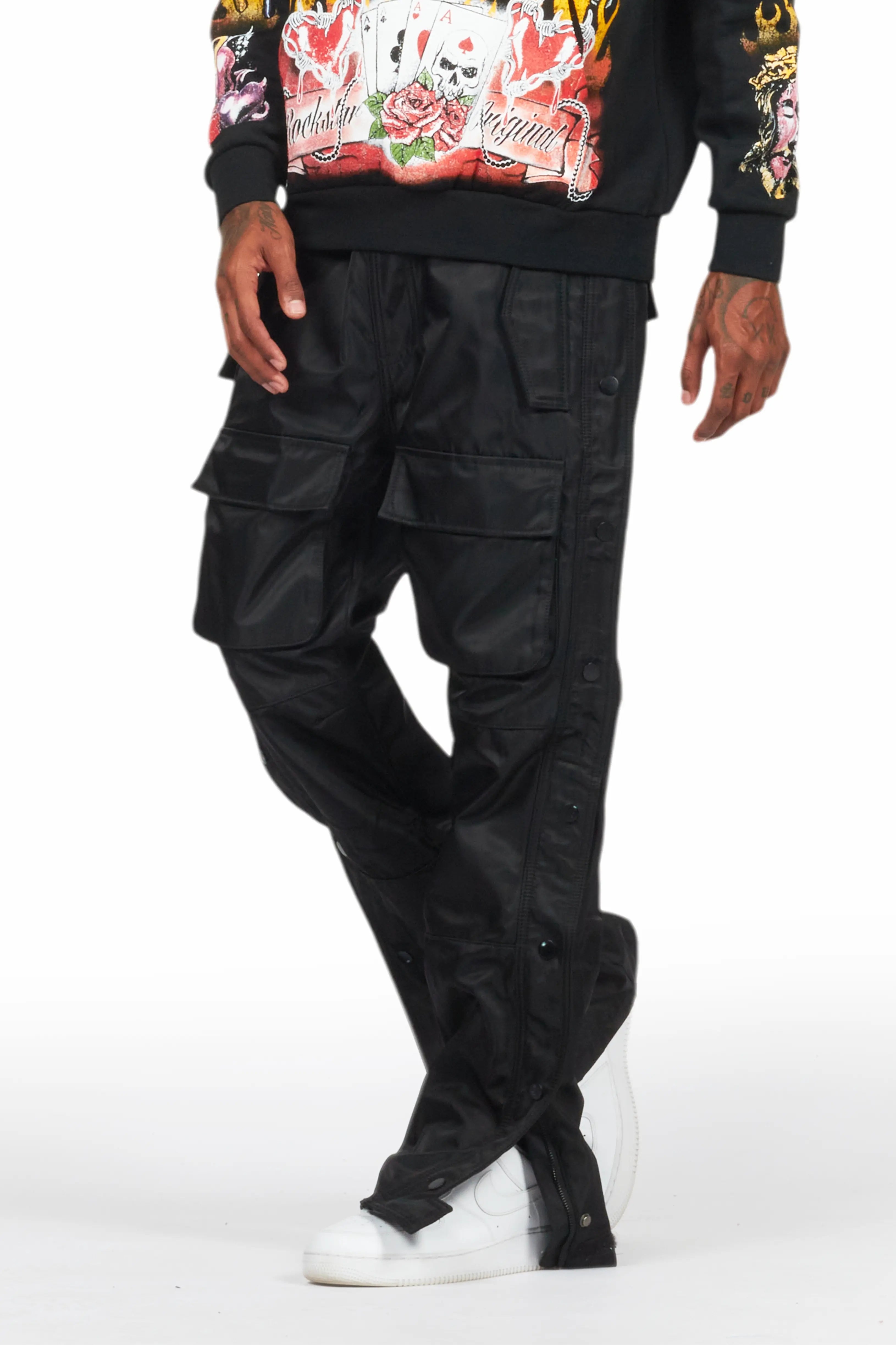 Luxury JacketsYuri Black Nylon Pants