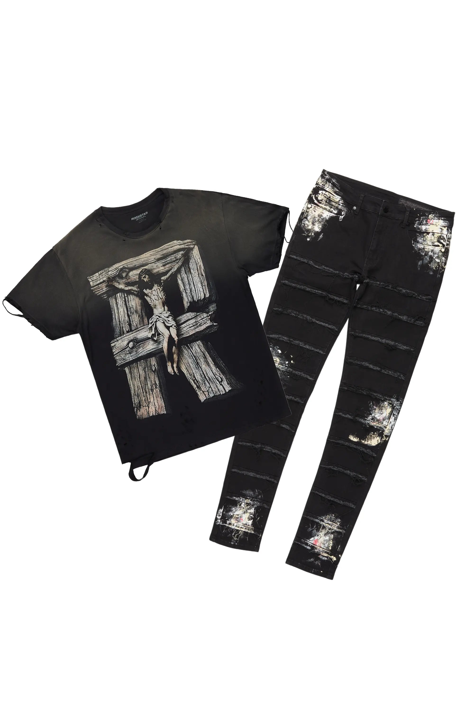 Work JacketsPanos Black T-Shirt/Slim Fit Jean Bundle