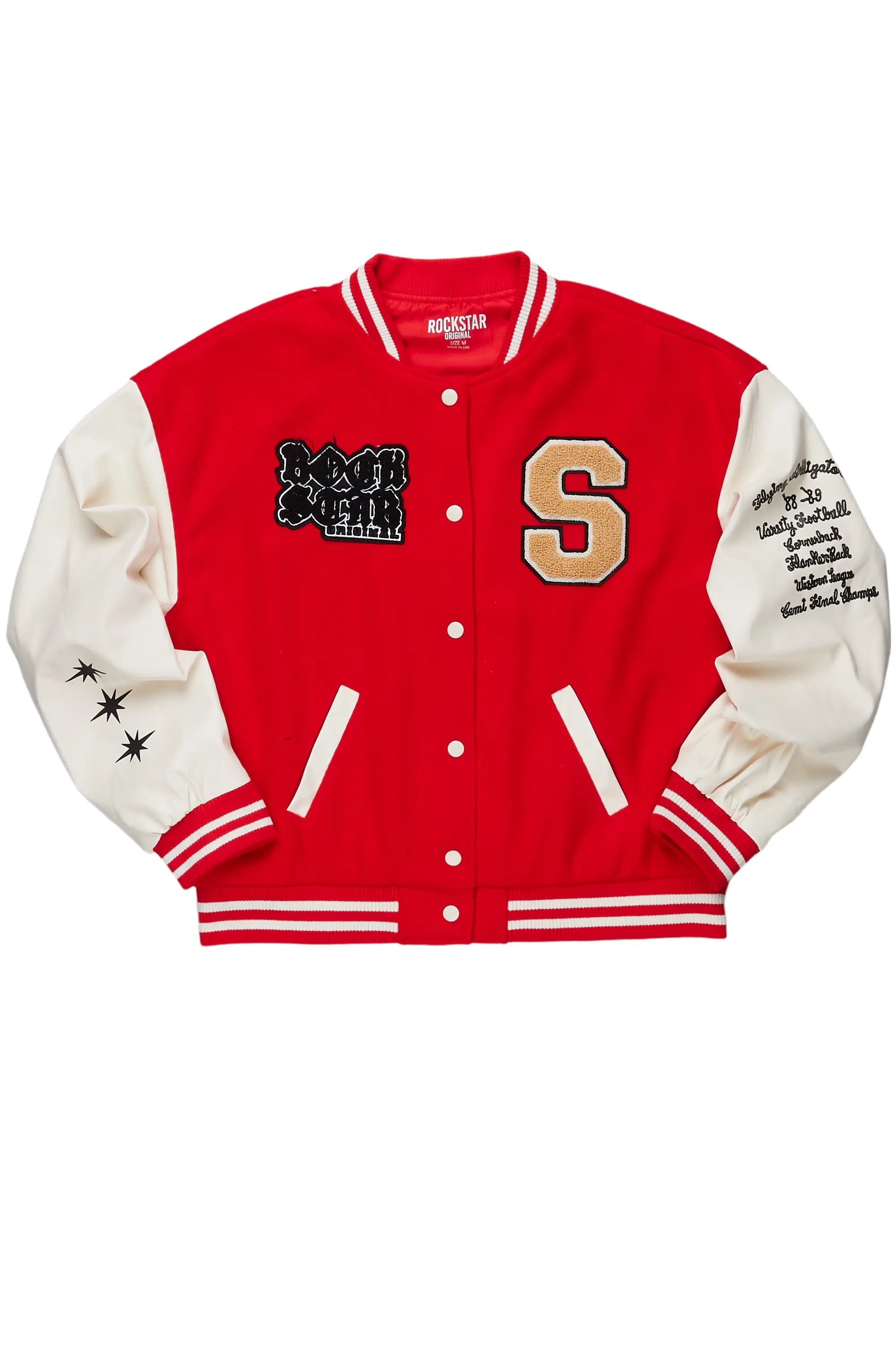 Field JacketsCori Red Varsity Jacket