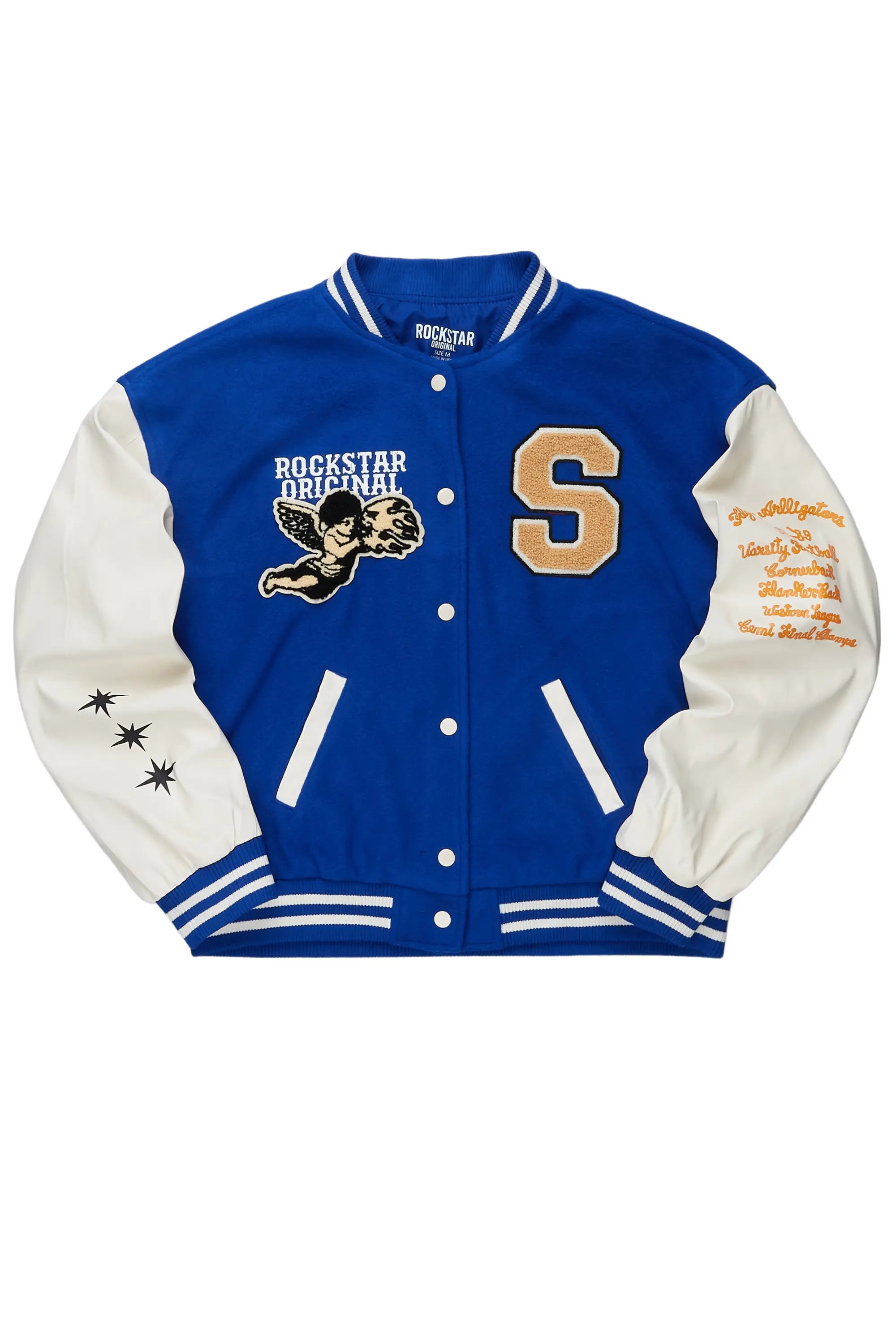 Cotton JacketsShonn Royal Blue Varsity Jacket