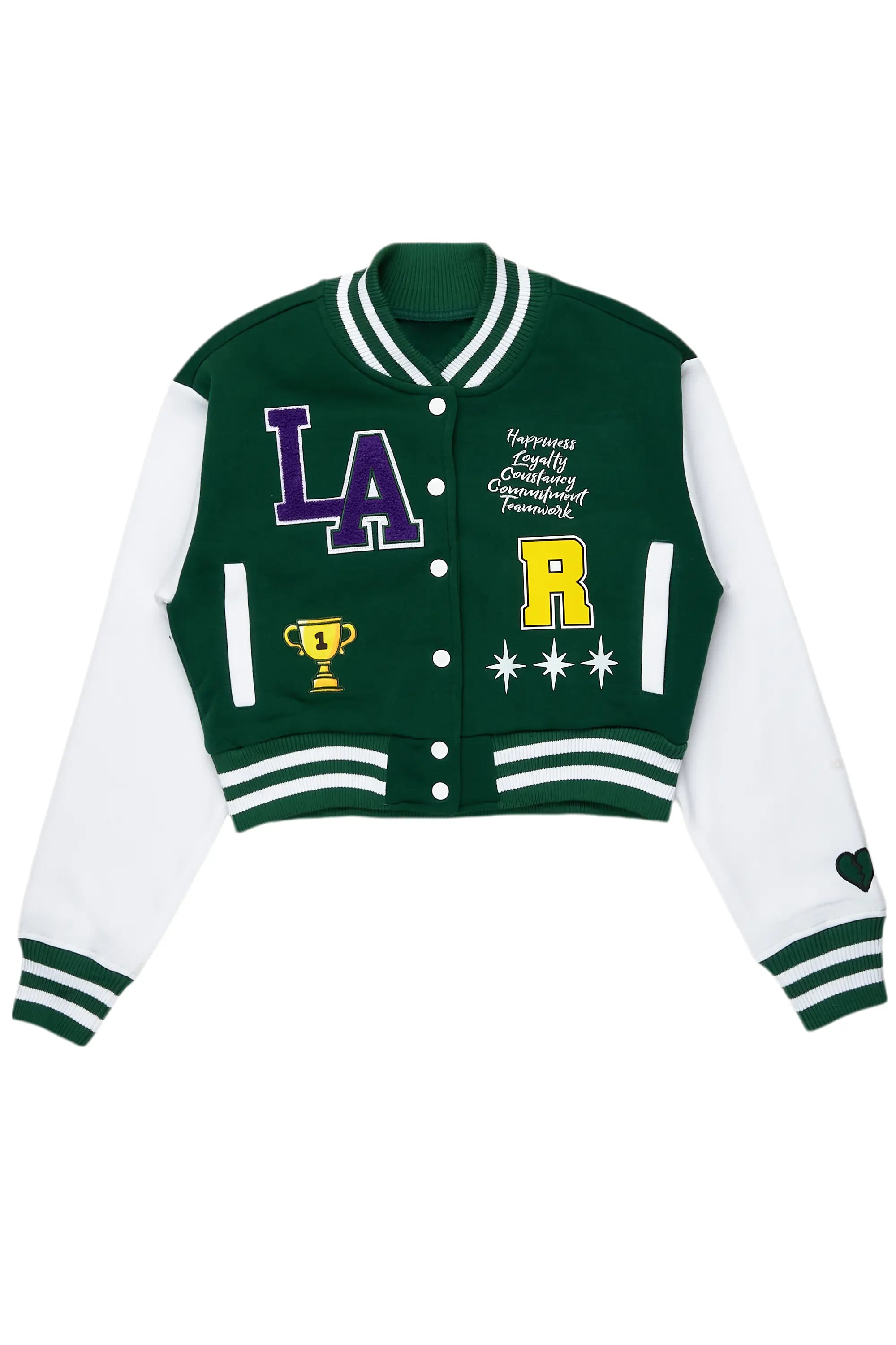 Work JacketsShekeya Green Varsity Jacket