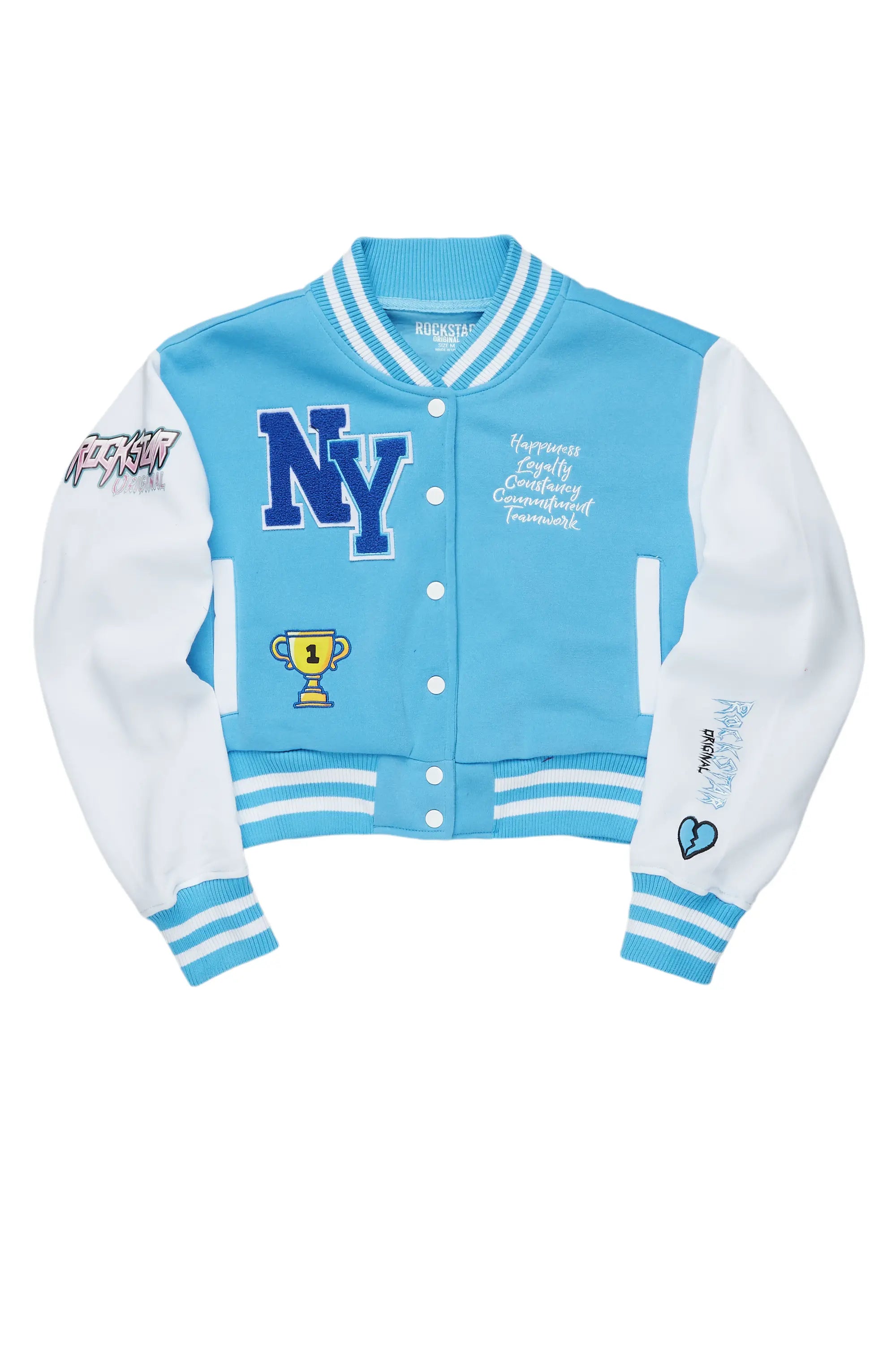 Hooded JacketsShanasia Blue Varsity Jacket