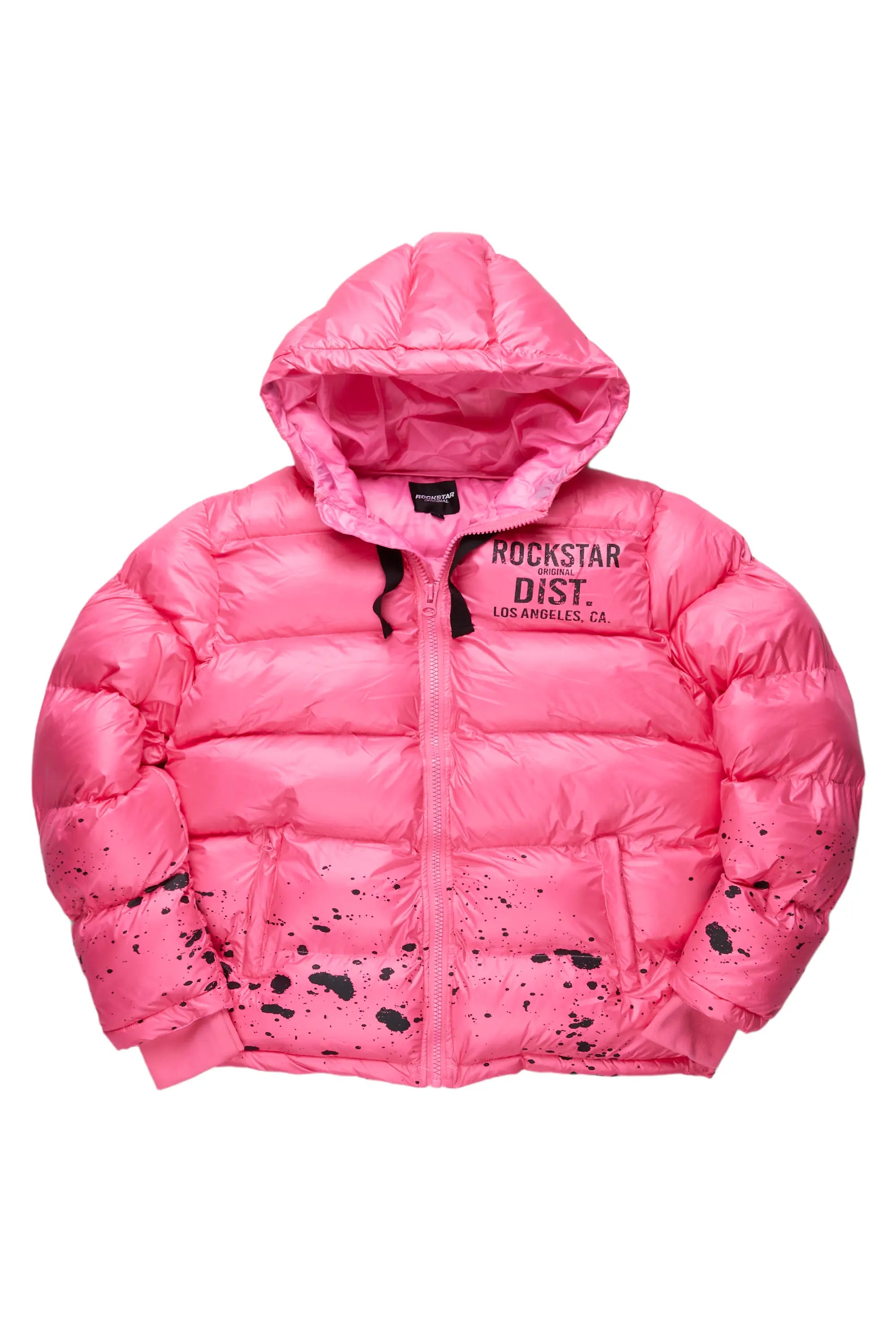 Thermal JacketsArt Dist. Pink Puffer Jacket