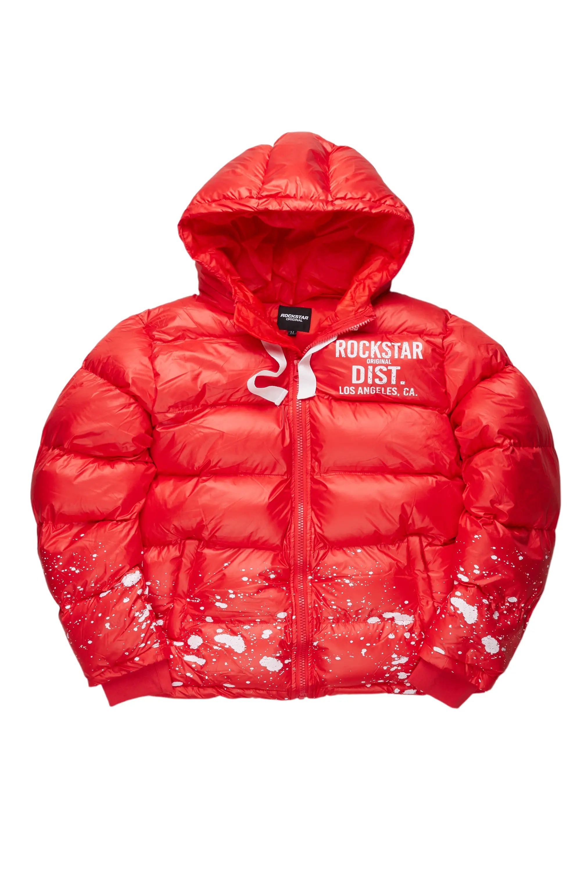 Motorcycle JacketsArt Dist. Red Puffer Jacket