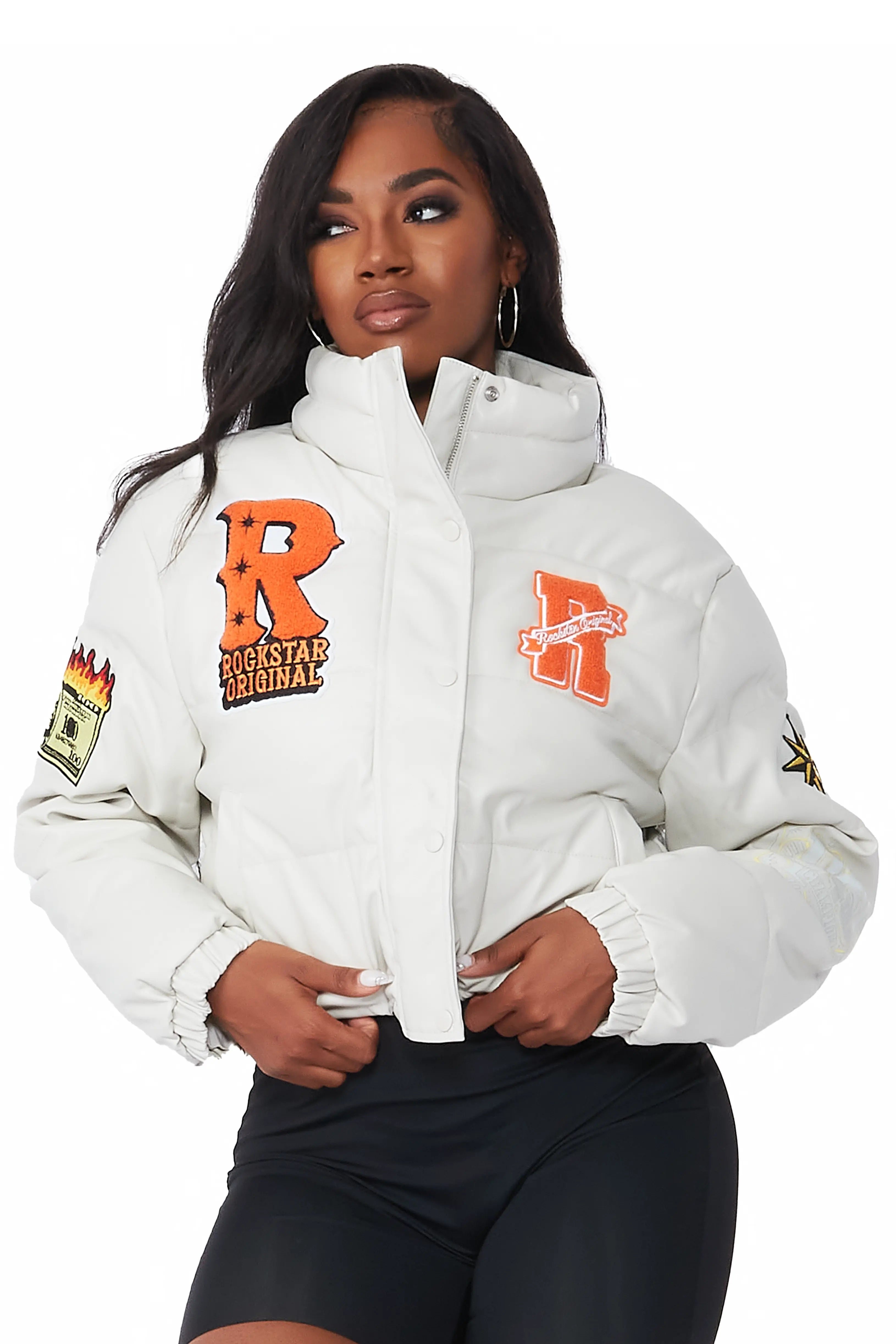 Cultural JacketsMaliyah Off White Puffer Jacket