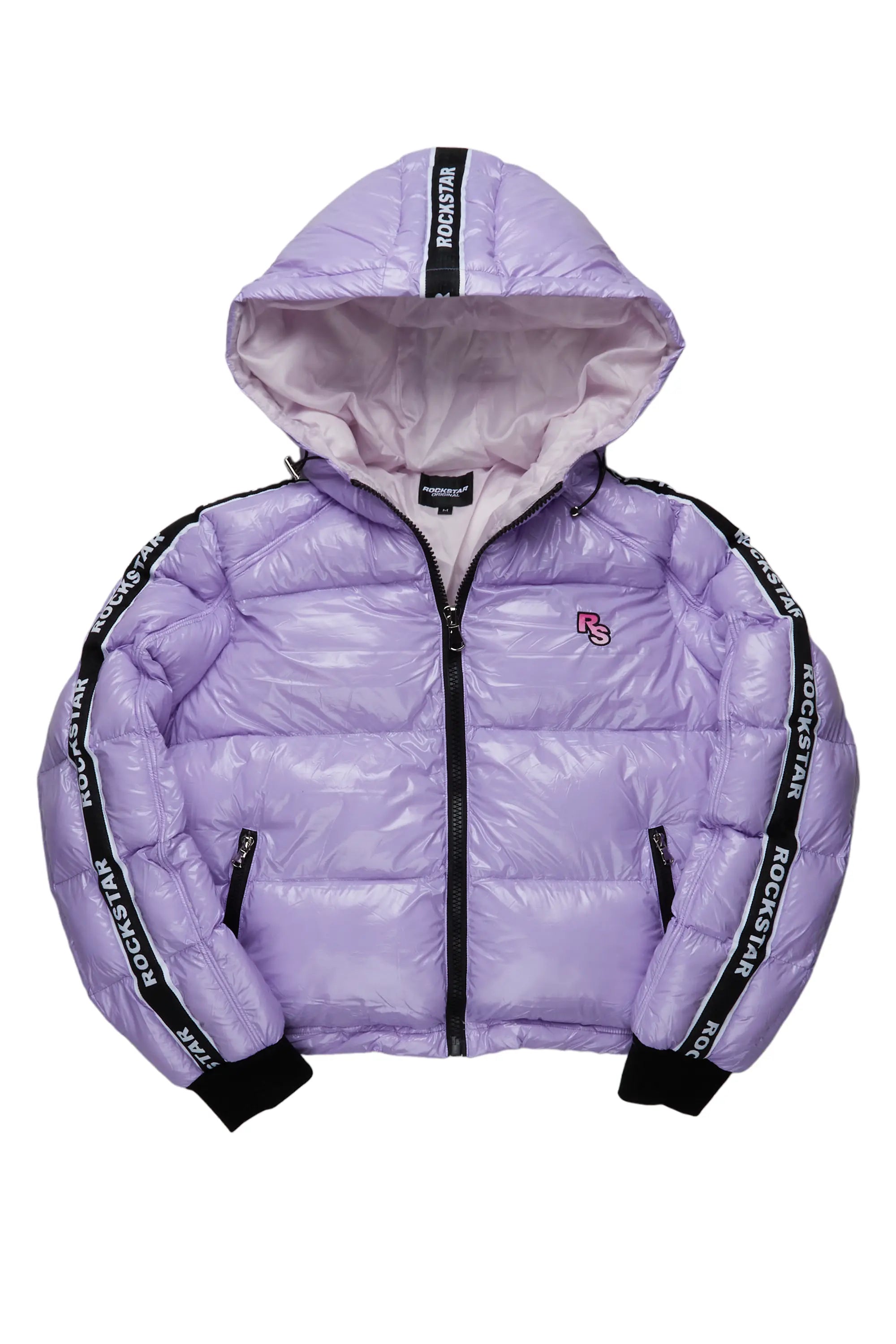 Polyester JacketsJackey Lavender Puffer Jacket