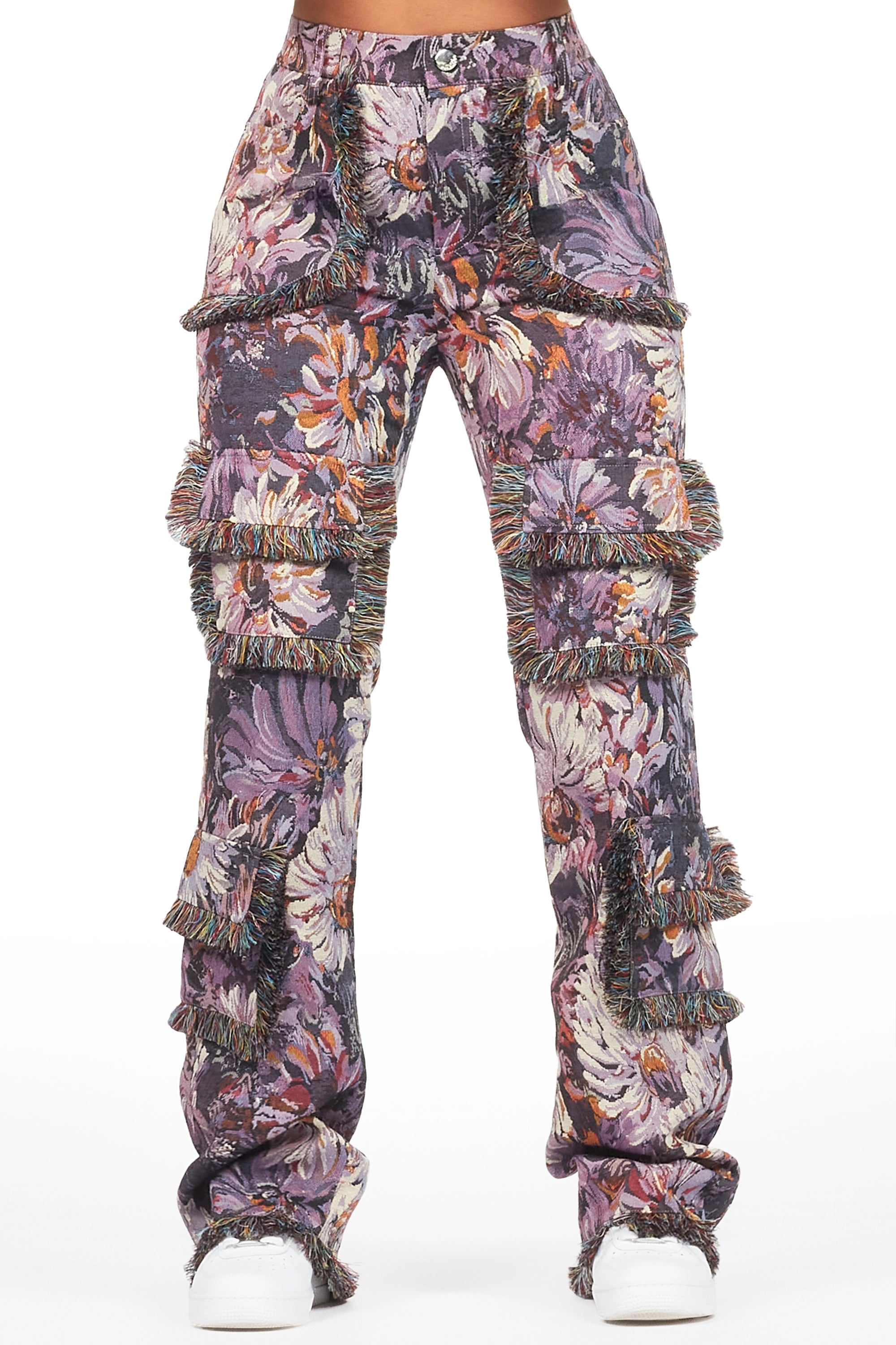 Corduroy JacketsTakecia Purple Tapestry Stacked Pant