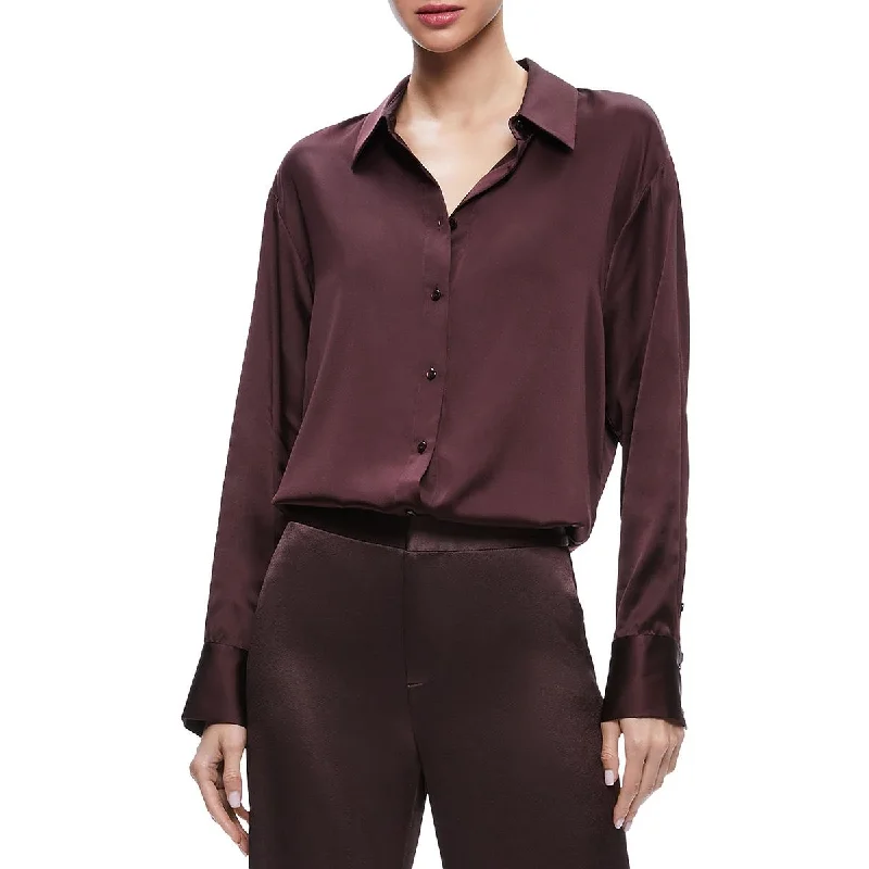 Womens Collared Top Button-Down TopLightweight design