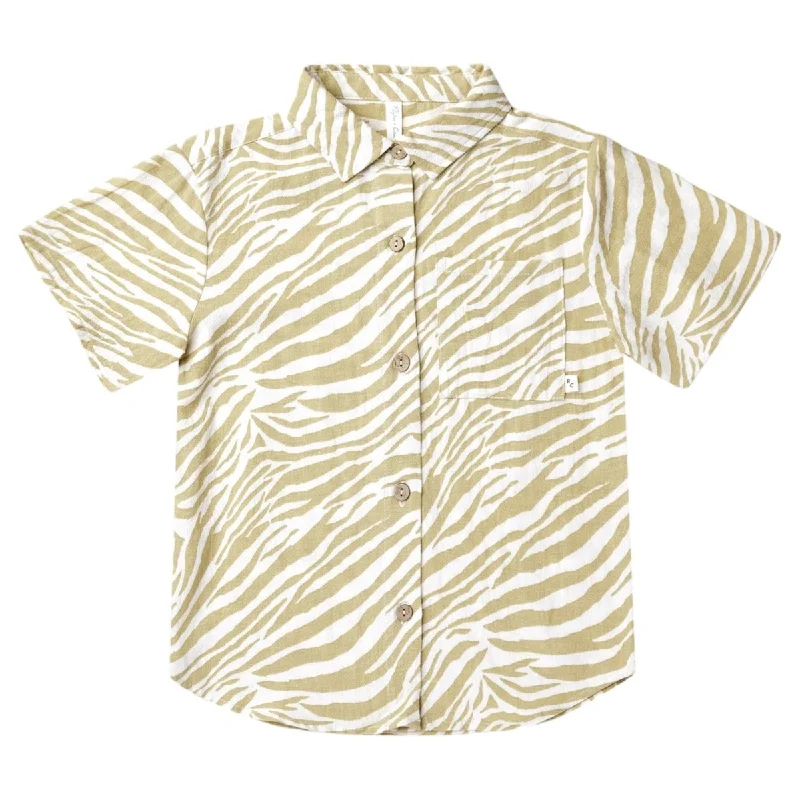 ZEBRA BUTTON DOWN TOPGoose down