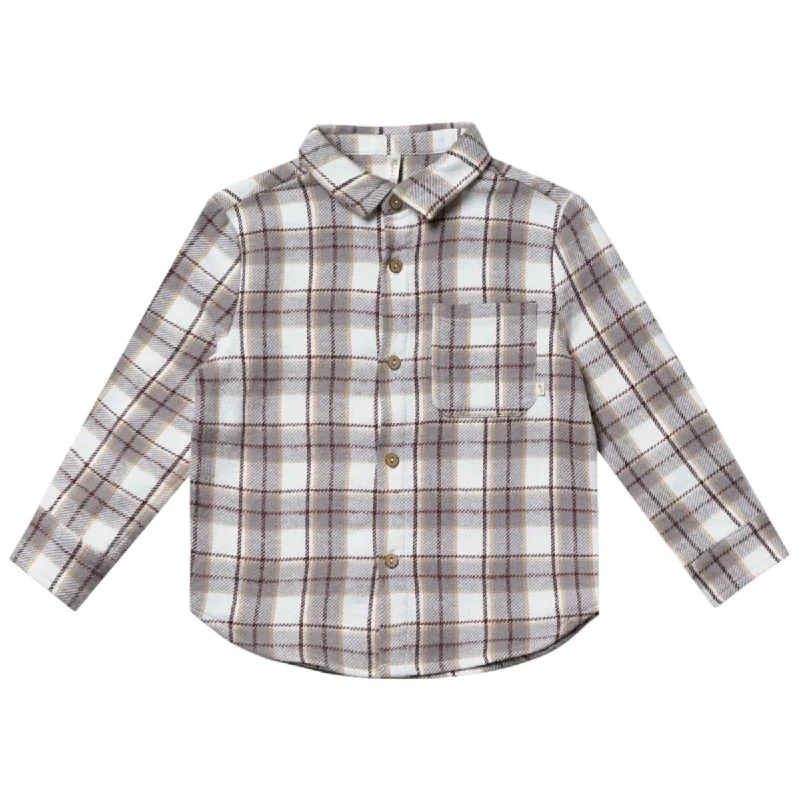 FLANNEL BUTTON DOWN TOPDuck down