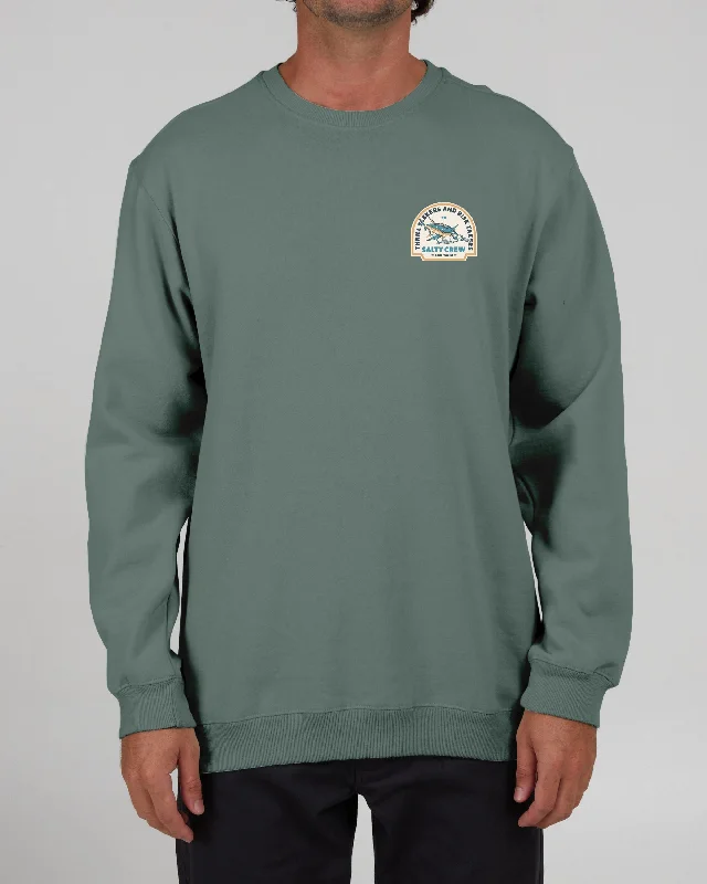 CrewneckfitChaser Vintage Crew Fleece - Pigment Moss