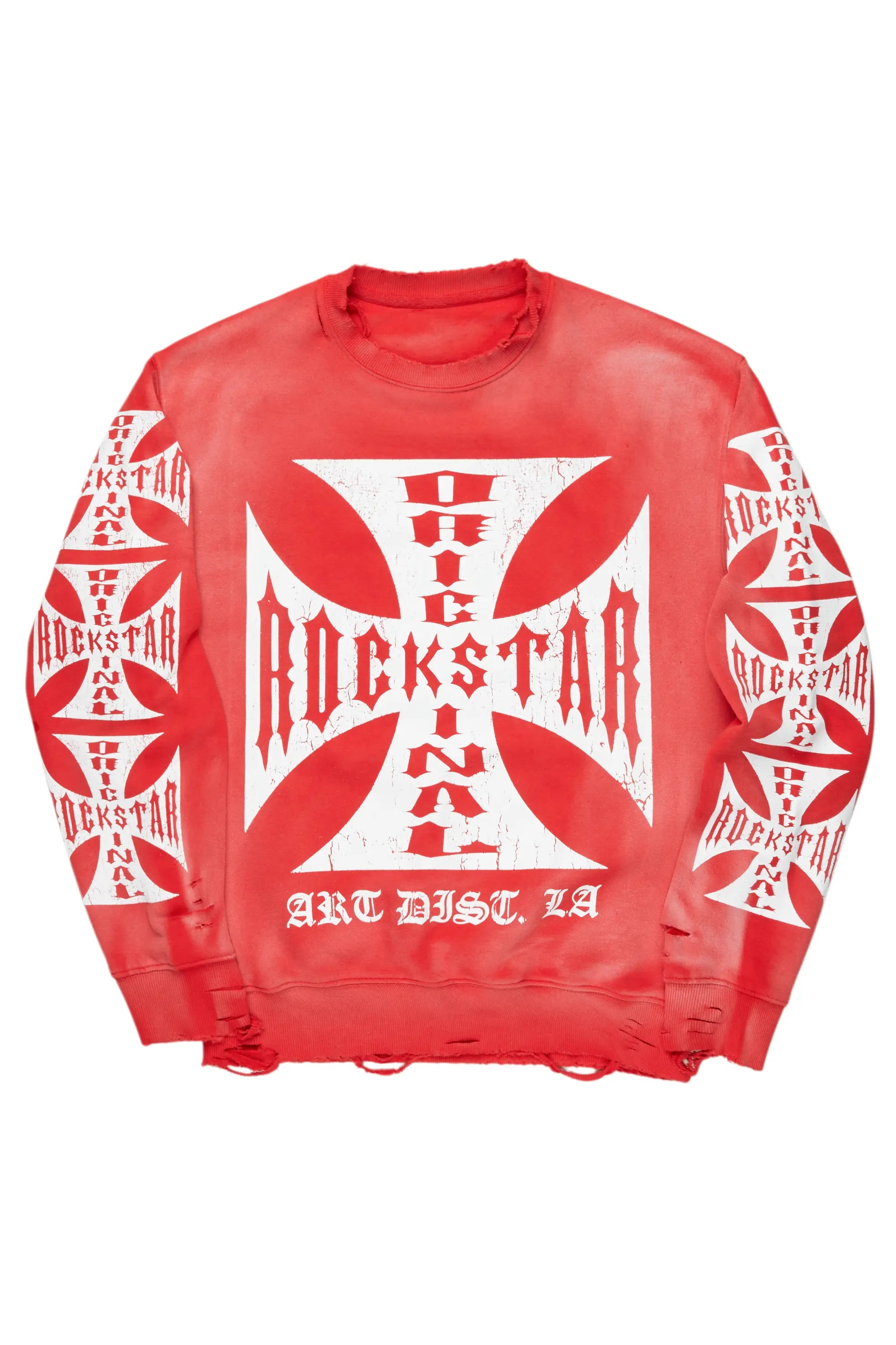 CrewneckminimalUdell Red Graphic Crewneck