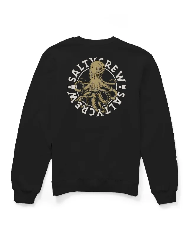 CrewnecktrendTentacles Boys Crew Fleece - Black