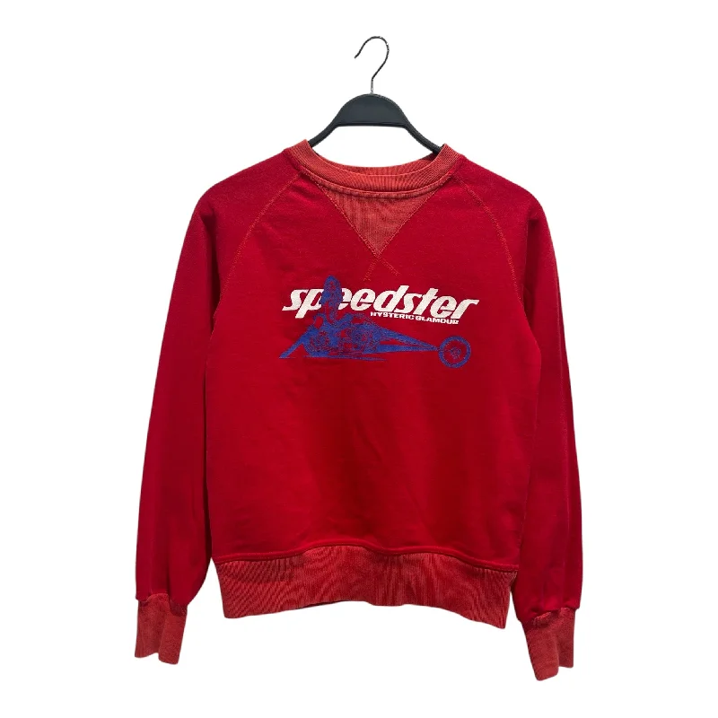 Longline Knit TopsHYSTERIC GLAMOUR/Sweater/S/Graphic/Cotton/RED/