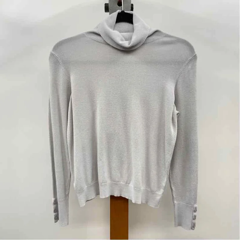 Cashmere Knit TopsAnn Taylor Women's Size M Gray Solid Sweater