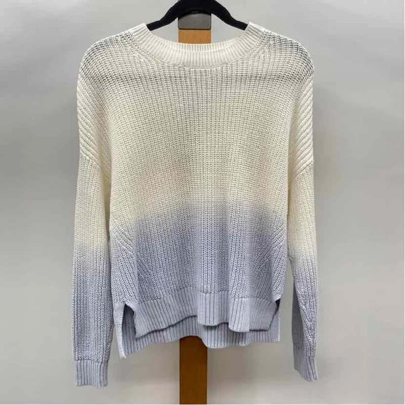 Painted Knit TopsAnn Taylor Women's Size M White Ombre Sweater