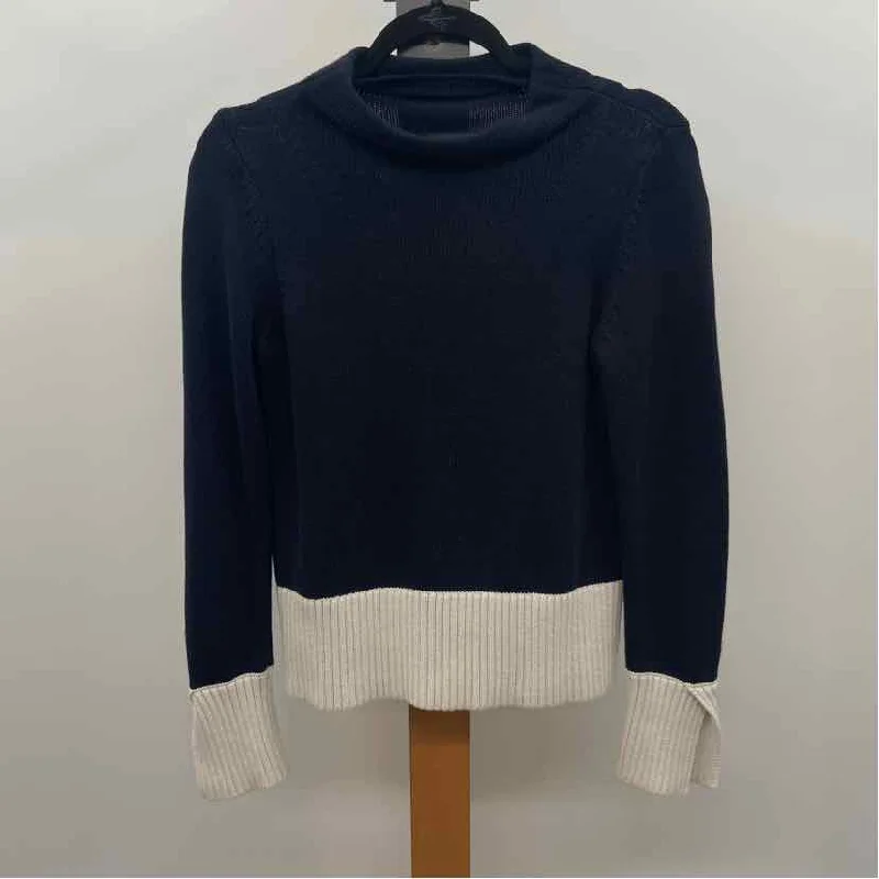 Colorblock Knit TopsAnn Taylor Women's Size S Navy Color Block Sweater