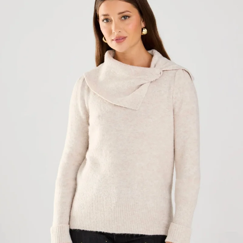 Turtleneck Knit TopsCC FDJ SHIMMER BOW NECK SWEATER