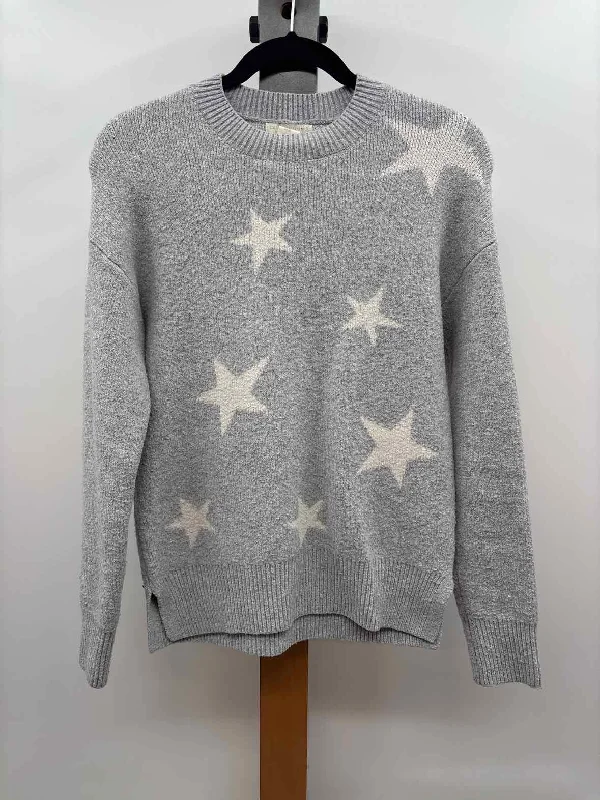 Linen Knit TopsChristian Siriano Women's Size XS Gray Star Sweater