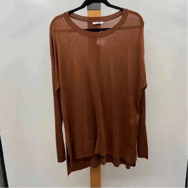 Recycled Fabric Knit TopsDex Women's Size XL Brown Solid Sweater