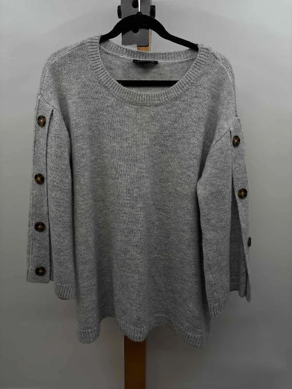 Sequined Knit TopsLane Bryant Women's Size 14 Gray Heathered Sweater