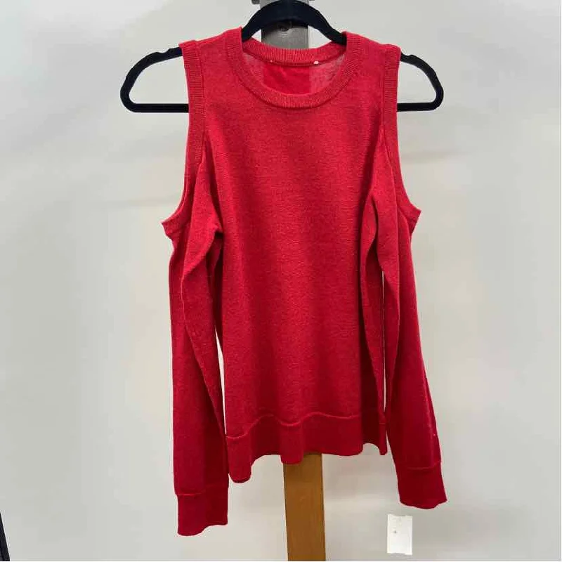 Cotton Knit TopsMichael Kors Women's Size S Red Shimmer Sweater