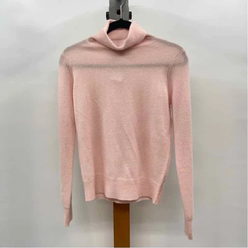 French Terry Knit TopsNeiman Marcus Women's Size S Pink Solid Sweater