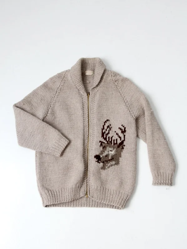 Ribbed Knit Topsvintage hand knit camp sweater