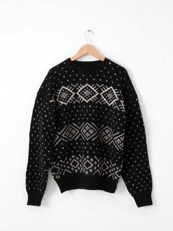 Graphic Knit Topsvintage men's ski sweater by Evan Picone