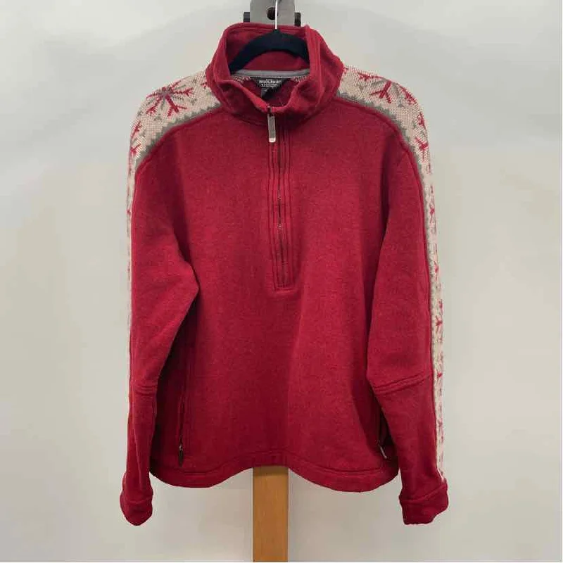 Longline Knit TopsWoolrich Women's Size L Red Snow Sweater