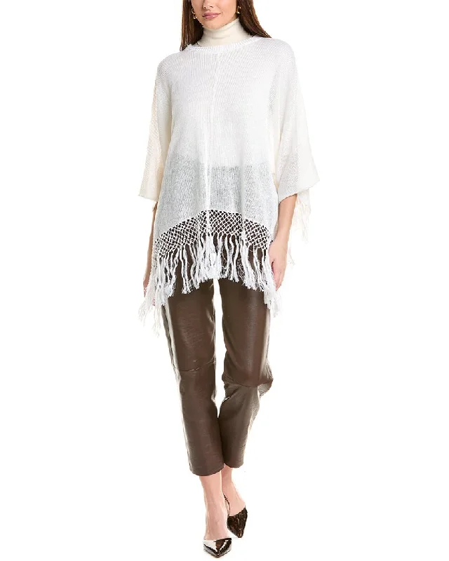 Fleece Knit TopsBrunello Cucinelli Linen & Wool-Blend Poncho