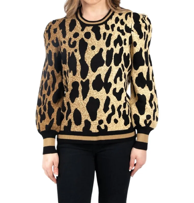 Logo Knit TopsJulia Sweater In Lady Leopard