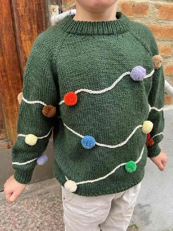 Retro Knit TopsLet's Christmas Sweater by PetiteKnit, No 4 + silk mohair yarn kit (excl pattern)