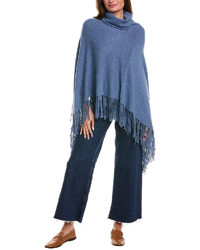 Acrylic Knit TopsMinnie Rose Cashmere Fringe Poncho