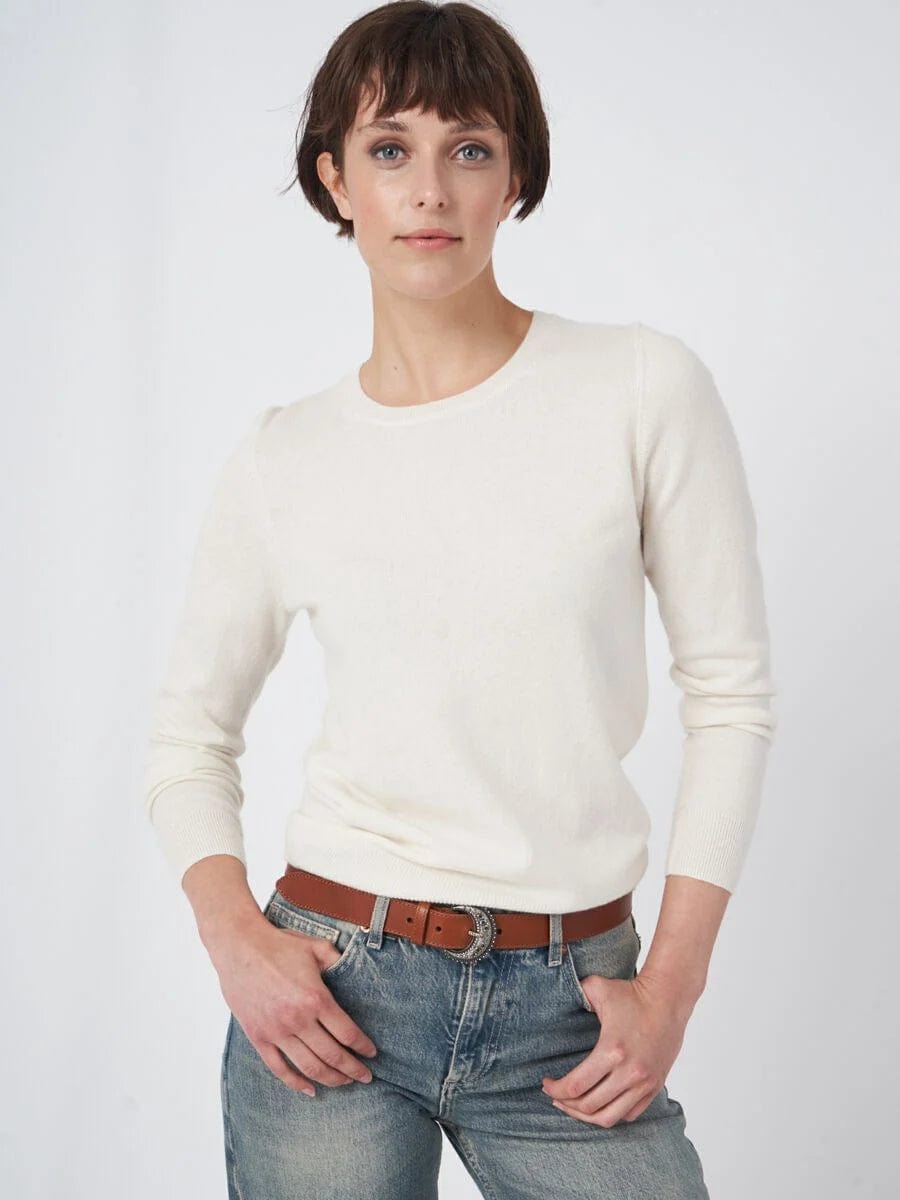 Cashmere Knit TopsRepeat Cashmere Sweater w/ Round Neckline