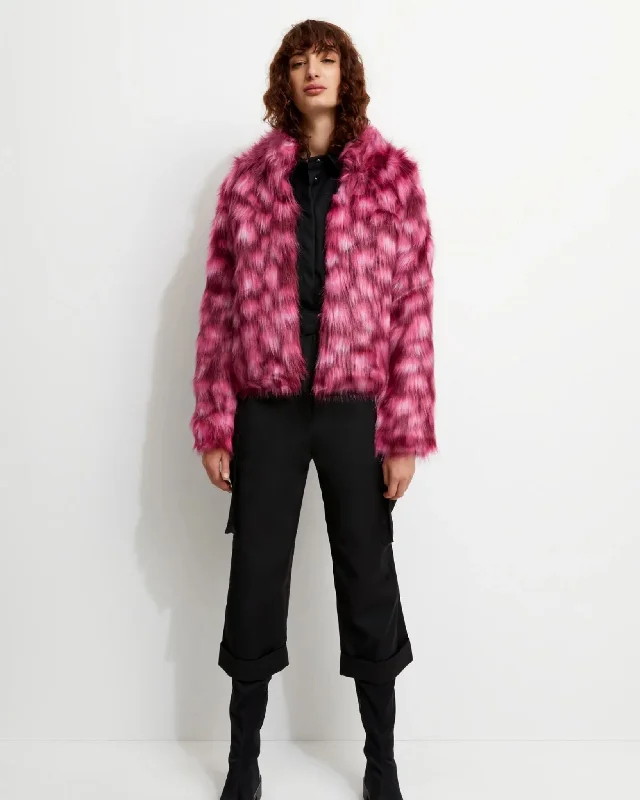 Camping Knit TopsGlow Jacket | Pink Leopard