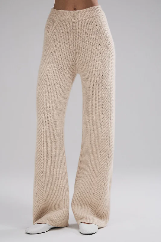 Hunting Knit TopsWinter Magic Cashmere Wide Leg Pant - Birch Heather