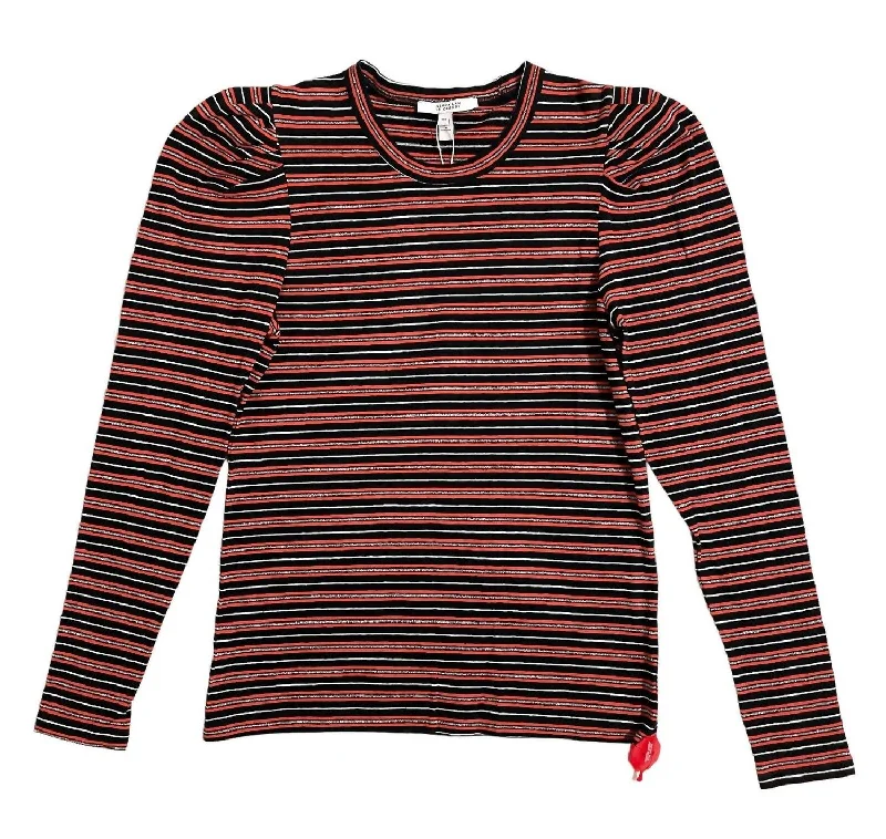 Velvet Knit TopsWomen's Striped Knit Sweater In Multicolor